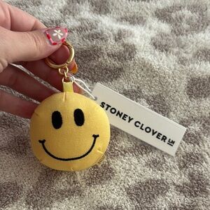 Stoney Clover Lane smiley face bag charm